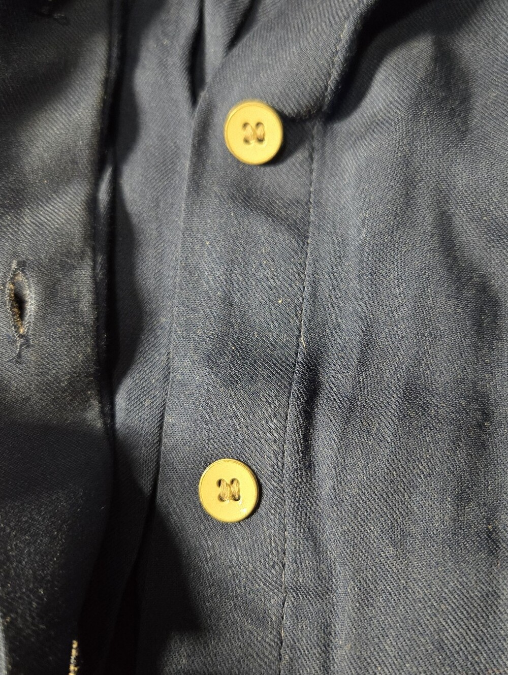 New! Stylus Blue Blouse With Hidden Butrons Size Medium - Picture 5 of 8